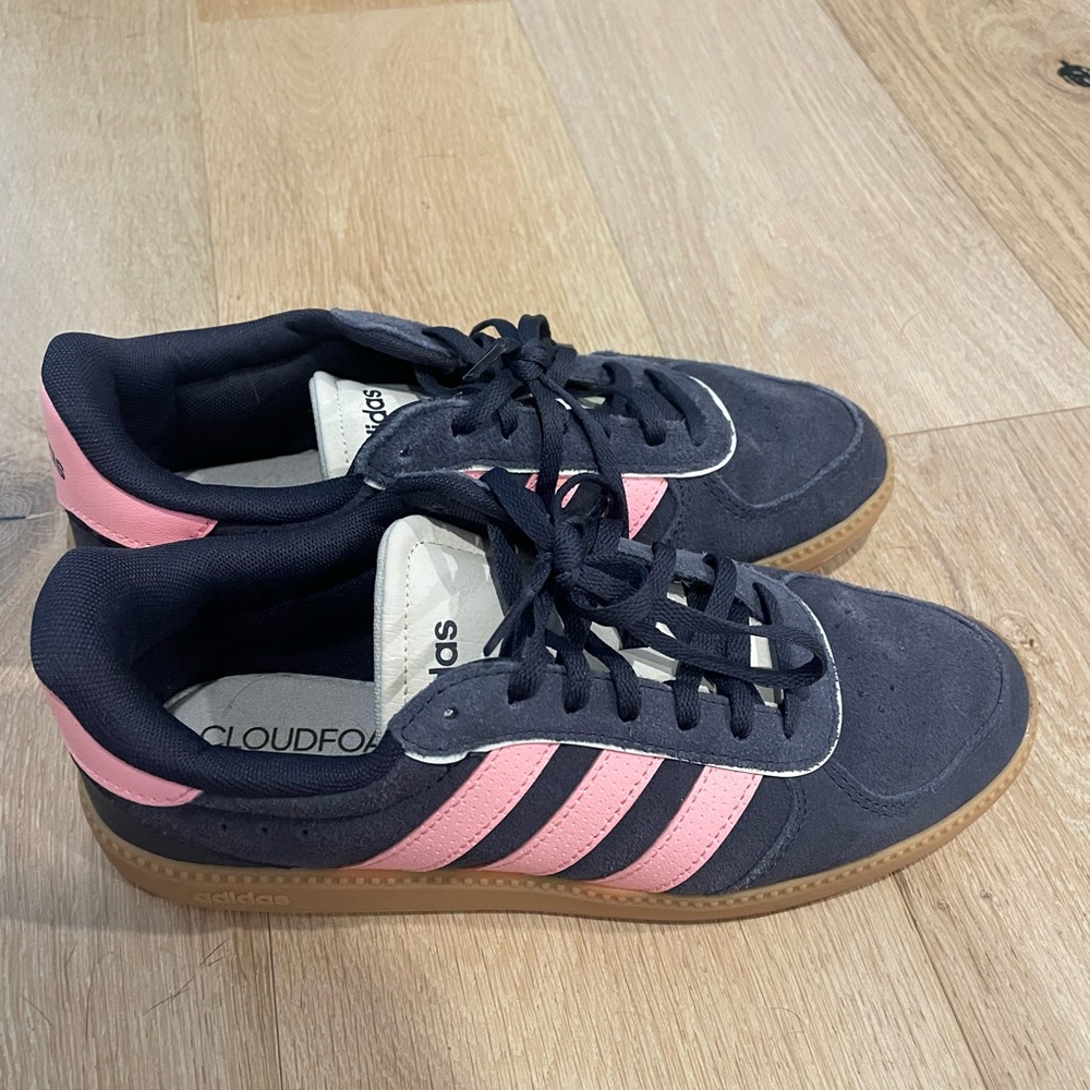 Adidas Pink and Navy Sneakers